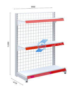 Kệ siêu thị đơn 3 tầng có chiều dài 700mm, 900mm, 1200mm