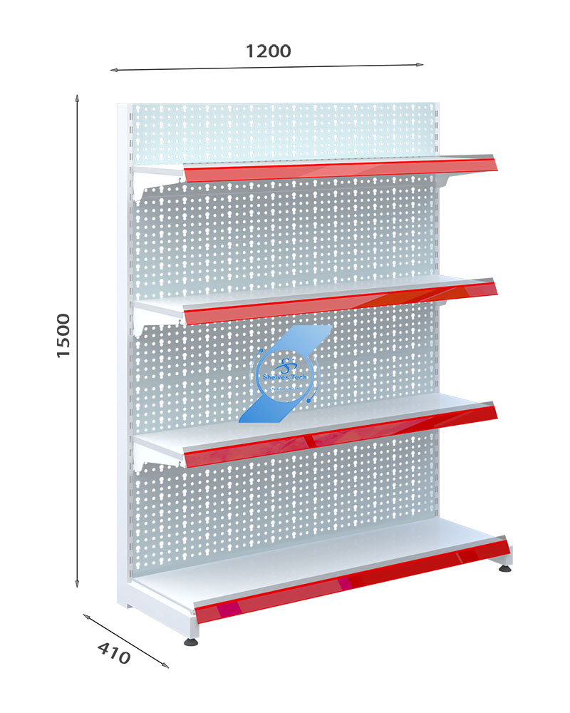 Kích thước của kệ đơn siêu thị