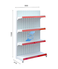 Kích thước của kệ siêu thị đơn tôn đục lỗ 4 tầng